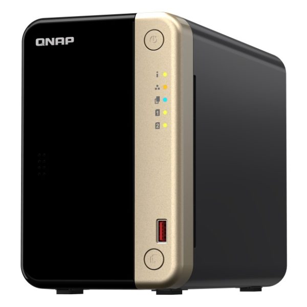 QNAP TS-264-8G 2 Bay desktop NAS 8 GB DDR4 onboard not expandable 2 x 3.5'/2.5' SATA 6Gb/s drive bays 2 x M.2 2280 PCIe Gen 3 x1 slots 2 x 2.5GbE