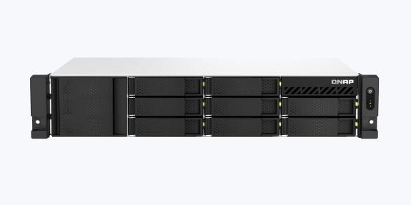 QNAP TS-873AeU-RP-4G 8 Bay 2U AMD Ryzen™ Embedded V1500B 4GB DDR4 Hot-swappable 2 x M2 2280 2x2.5GbE WOL 1xPCle Gen3 x8 4xUSB3.2 2U redundant power