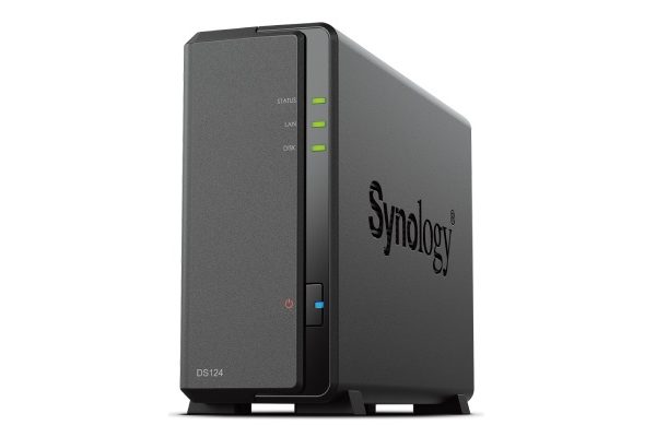 Synology DiskStation DS124 1-Bay 3.5' Diskless 1xGbE NAS (Tower) , Realtek RTD1619B 64-bit 4-core 1.7 GHz  1 GB DDR4 non-ECC  2-year hardware warranty