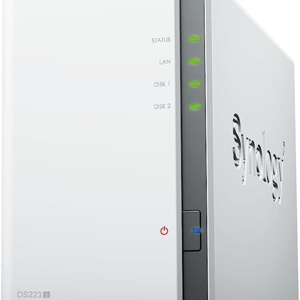 Synology DiskStation DS223J 2-Bay 3.5' SATA HDD/ 2.5' SATA SSD/  4-core 1.7 GHz  / 1 GB DDR4 non-ECC / 2-year hardware warranty