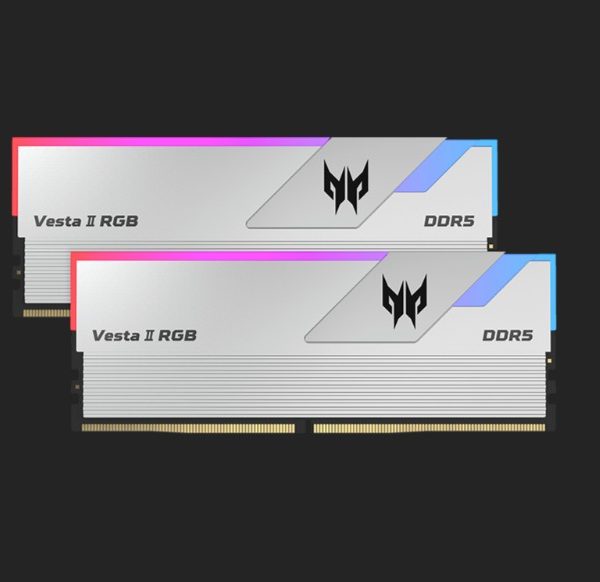 PREDATOR VESTAII DDR5 RGB 6000 MHz 32GB (16GB*2) 1R*8 PC5 6000 CL36-45-45-96  Supports XMP 3.0 & EXPO Silver BL.9BWWR.653
