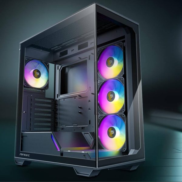 Antec C3 ARGB Black ATX,  270 Degrees View, 4x ARGB PWM Fans control, USB-C, 36CM top, 24cm Front. Cable Management, GPU 41.5 CM. Ultra Gaming Case