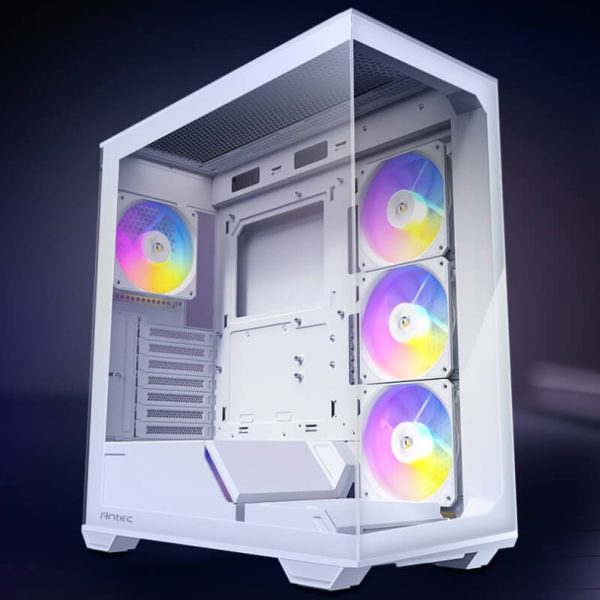 Antec C3 ARGB White ATX, 270 Degrees View, 4x ARGB PWM Fans control, USB-C, 36CM top, 24cm Front. Cable Management, GPU 41.5 CM. Ultra Gaming Case