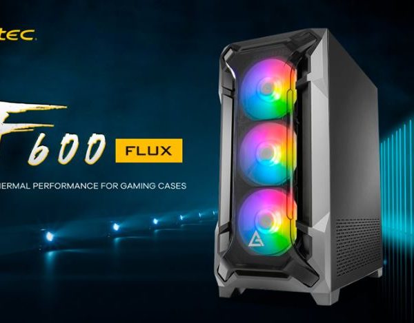 (LS) Antec DF600 FLUX ATX,  5 x120mm Fans Included, 3x ARGB & 2x PWM + Fan Controller, Tempered Glass Side, 2x USB 3.0 High Airflow Thermal Gaming Cas
