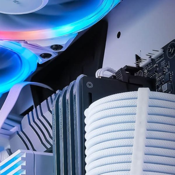 Antec Fusion 5x 120mm ARGB PWM HB white Fans + ARGB Controller, 57.93 CFM, AP 2.11, Noise Level 31.21. Woven Cable, PMW Daisy Chain design(LS)