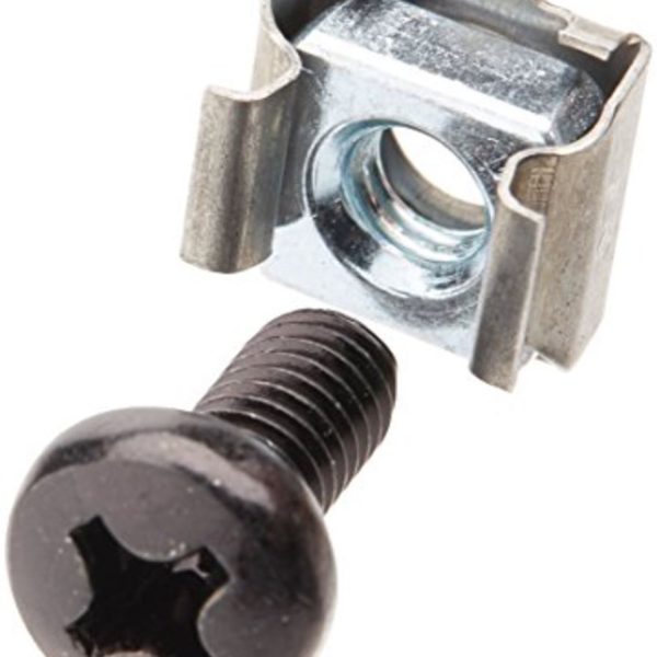 Astrotek M6 Cage Nuts & Screws (Pack of 10) Silver Color Oxide Finish Phillips Drive Length Fully Threaded