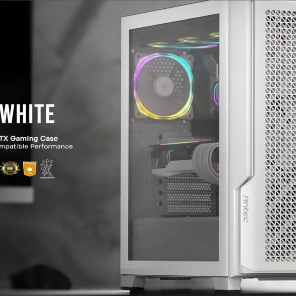 Antec P20C White, ATX, E-ATX, ATX, USB-C, Cable management , 4x HDD or SSD , 375mm GPU, 170mm CPU  3x PWM white 12 CM Fan, Tempered Glass,  Case (LS)