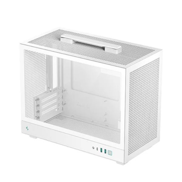 DeepCool CH160 PLUS WH Portable Micro-ATX Compact Case, USB3.0×2, Gen2 Type-C x1, Audio/Mic×1