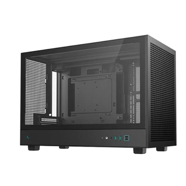 DeepCool CH260 M-ATX Case, Extremely Portable Size，Abundant Airflow Ventilation，Mesh and Glass panels，Up to 360mm Liquid Cooling