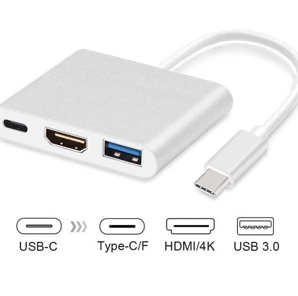 8Ware USB Type-C to HDMI Adapter Cable with Type-C Charging Port - Up to 60W
