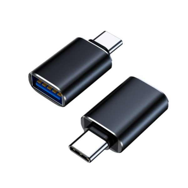 8Ware USB-C Male to USB-A Female OTG Adapter For Laptop, Wall Chargers,Phone Black