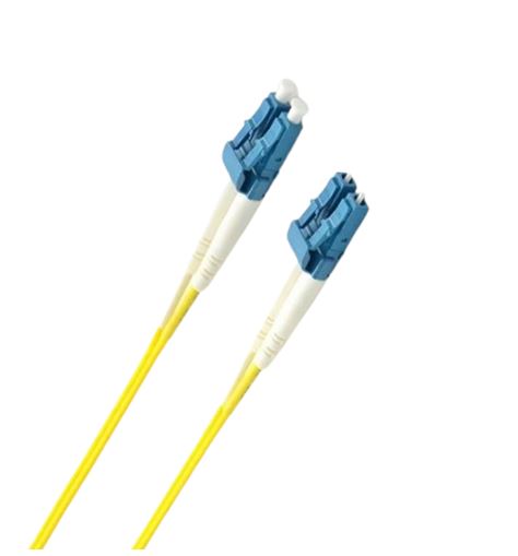 8ware 7m LC-LC OS2 Single Mode Dual-Core Fibre / Fiber Optic Cable UPC Duplex Armoured Low Smoke Zero Halogen (LSZH) Jacket Yellow