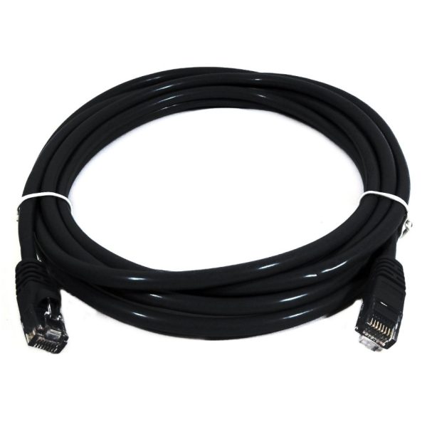8Ware CAT6A Cable 0.25m (25cm)- Black Premium RJ45 Ethernet Network LAN UTP Patch Cord 26AWG CU Jacket