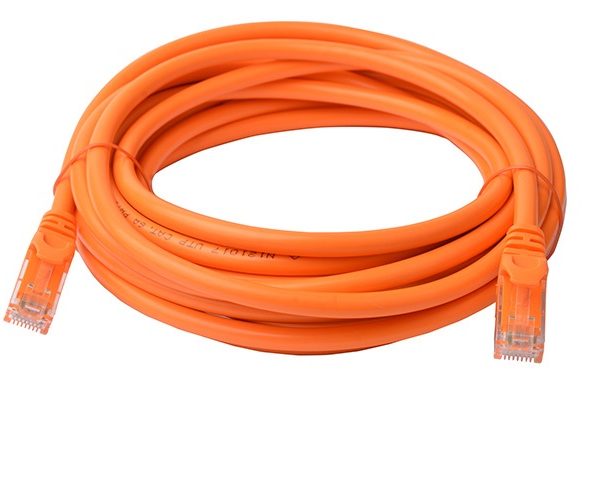 8Ware CAT6A Cable 5m - Orange Color RJ45 Ethernet Network LAN UTP Patch Cord Snagless