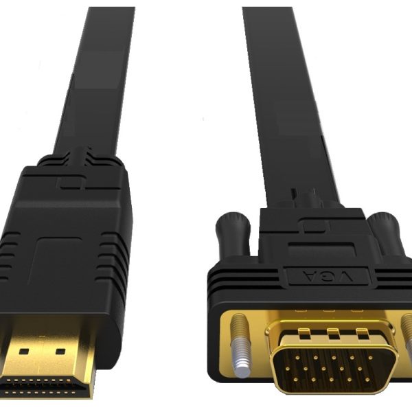 8Ware HDMI to VGA  Adapter Converter Cable 2m Male to Male for Desktop Computer Laptop PC Monitor Projector HDTV Switch PS4 PS5 Media Box DVD Camera