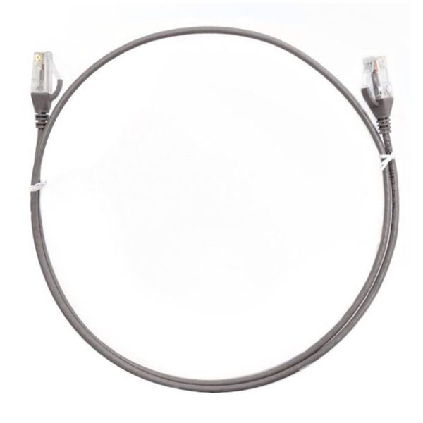 8ware CAT6 Ultra Thin Slim Cable 0.5m / 50cm - Grey Color Premium RJ45 Ethernet Network LAN UTP Patch Cord 26AWG for Data