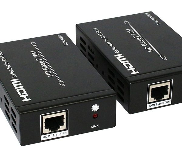 Astrotek HDMI Extender over RJ45 CAT5 CAT6 LAN Ethernet Network Converter Splitter for Foxtel Support 40m 4Kx 2K@30hz or 70m 1080p - a pair