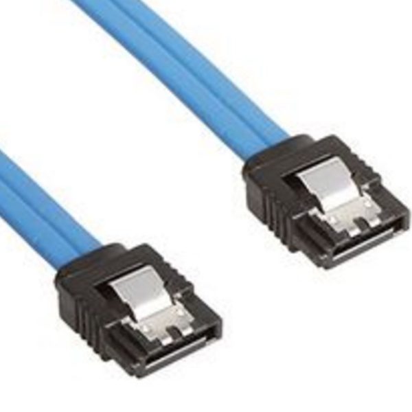 Astrotek SATA 3.0 Data Cable Male to Male Straight 180 to 180 Degree with Metal Lock 26AWG Blue 50cm ~CB8W-FC-5080