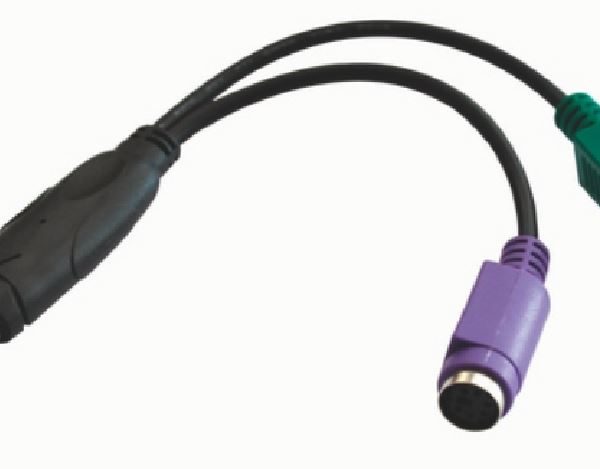 Astrotek USB 2.0 to PS2 Cable 15cm - for Mouse Keyboard Black Colour RoHS
