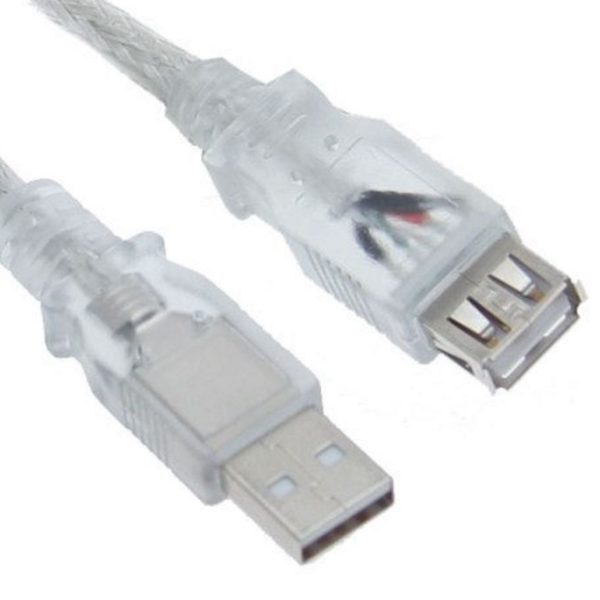 Astrotek USB 2.0 Extension Cable 5m - Type A Male to Type A Female Transparent Colour RoHS