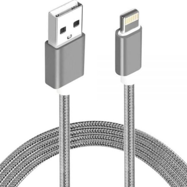 Astrotek 1m USB Lightning Data Sync Charger Grey White Color Cable for iPhone X 9 8 7S 7 Plus 6S 6 Plus 5 5S iPad Air Mini iPod