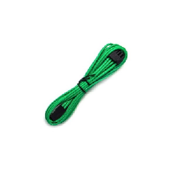 Sleeved 45cm PCI-E 6+2pin Cable Green