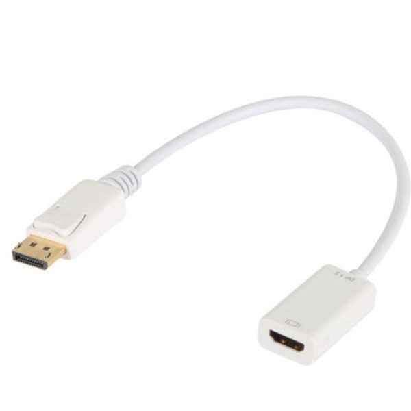 8ware DisplayPort DP to HDMI Male to Female Adapter Cable High-resolution suppor 20cm Length Use for movies, presentations, photo slideshows and more