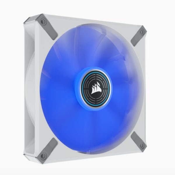 Corsair ML ELITE Series, ML140 LED ELITE WHITE, 140mm Magnetic Levitation Blue LED Fan with AirGuide, Single Pack(LS)