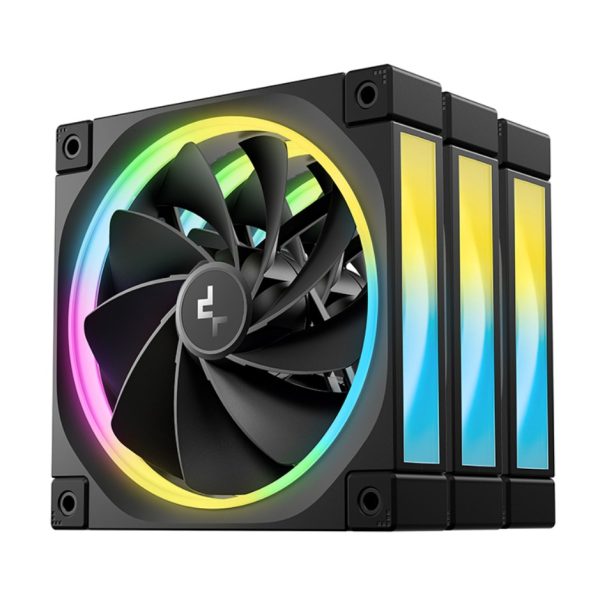 DeepCool FL12R 120mm (3-Pack) Unique Addressable RGB  High Performance Fans,  Low Noise, 4-pin PWM, Fluid Dynamic Bearing