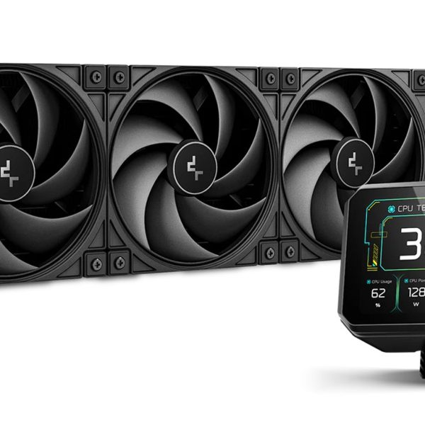 DeepCool SPARTACUS 360 Fully Customisable 6th Gen Liquid Cooler with Silent Ring Fans， 3.4' LCD