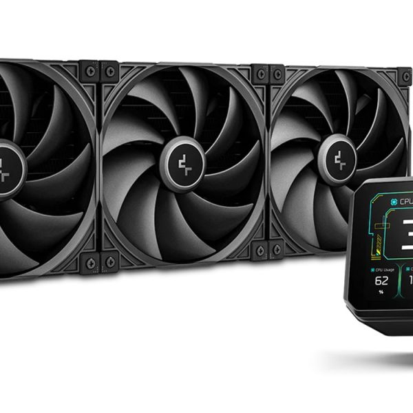 DeepCool SPARTACUS 420 Fully Customisable 6th Gen Liquid Cooler, Thick Tracking Balancing Fans, 3.4' IPS LCD
