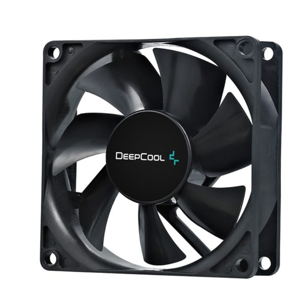 DeepCool 80mm Hydro Bearing Case Fan Molex 20dB 1800rpm 82g, High Quality Black Material, Low RPM
