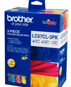 Brother LC-67 Colour Value Pack 1 x Cyan, 1 x Magenta, 1 x Yellow