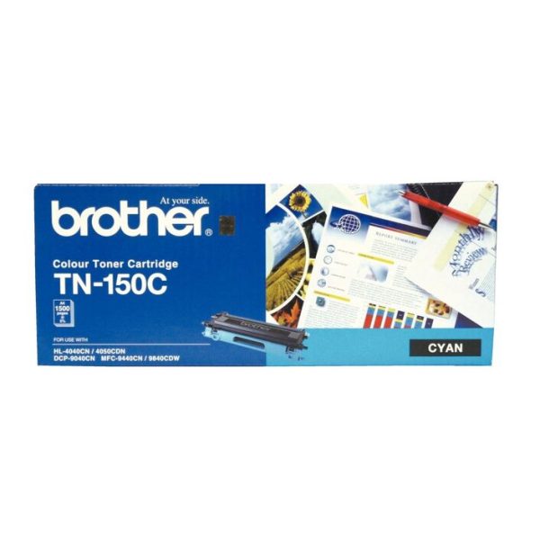 Brother TN-150CCOLOUR LASER TONER - STANDARD CYAN TONER CARTRIDGE TO SUIT HL-4040CN/4050CDN, DCP-9040CN/9042CDN, MFC-9440CN/9450CDN/9840CDW - 1500pp.
