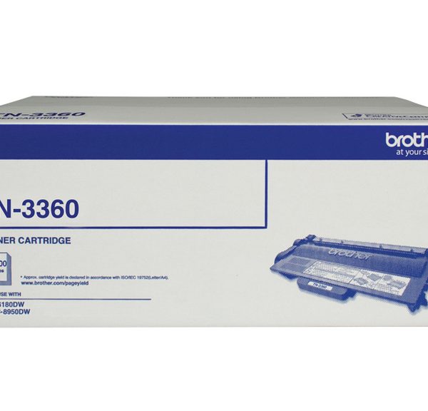 Brother TN-3360 Mono Laser Toner - Super High Yield (12000 pages) - HL-HL-6180DW & MFC-8950DW *B2B Exclusive*
