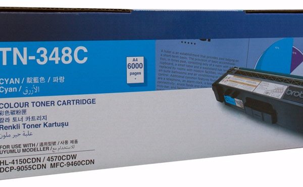 Brother TN-348C Colour Laser Toner - Super High Yield Cyan- HL-4150CDN/4570CDW, DCP-9055CDN, MFC-9460CDN/9970CDW - 6000 pages