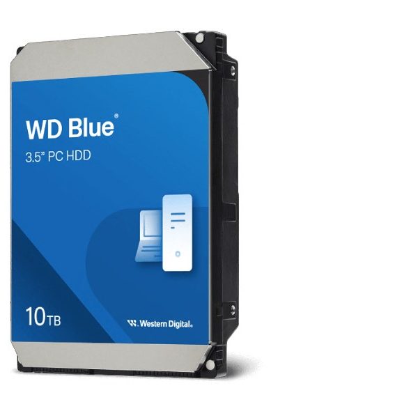 Western Digital WD Blue PC Desktop Hard Drive - 10TB, 3.5', SATA, up to 260MB/s, 7200 RPM, CMR, 512MB, 2Y Warranty