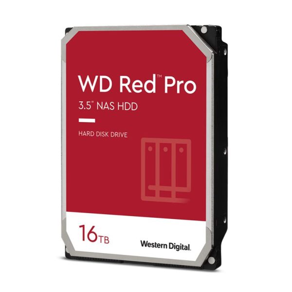 Western Digital WD Red Pro 16TB 3.5' NAS HDD SATA3 7200RPM 512MB Cache 24x7 300TBW ~24-bays NASware 3.0 CMR Tech 5yrs wty