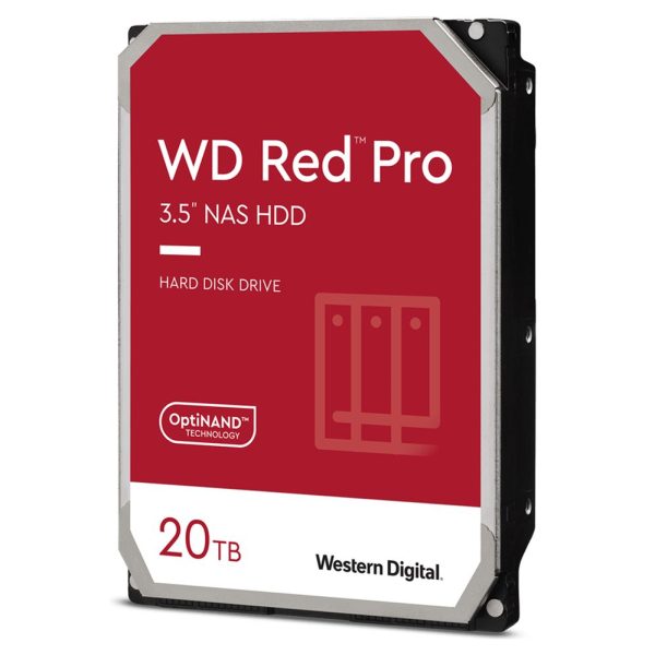 Western Digital WD Red Pro 20TB 3.5' NAS HDD SATA3 7200RPM 512MB Cache 24x7 300TBW ~24-bays NASware 3.0 CMR Tech 5yrs wty (LS) - WD202KFGX