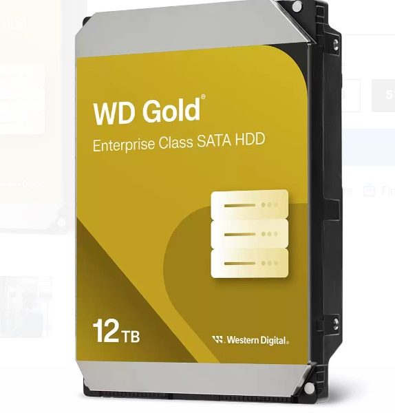 Western Digital Gold 12TB 3.5' Enterprise Class SATA 6 Gb/s HDD 7200 RPM Cache Size  256MB 5-Year Limited Warranty