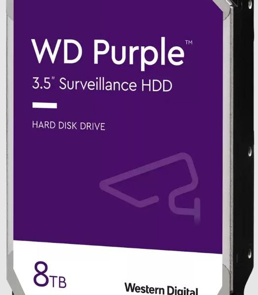 Western Digital WD Purple 8TB 3.5' Surveillance HDD 256MB Cache SATA  3-Year Limited Warranty