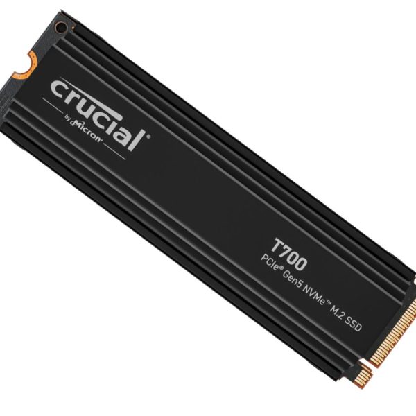 Crucial T700 1TB Gen5 NVMe SSD Heatsink - 11700/9500 MB/s R/W 600TBW 1500K IOPs 1.5M hrs MTTF with DirectStorage for Intel 13th Gen & AMD Ryzen 7000