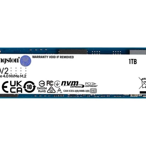 Kingston Nv2 1TB M.2 NVMe PCIe 4.0 SSD - 3500/2100MB/s 320TBW 1.5 Million Hrs M.2 2280 3Y WTY