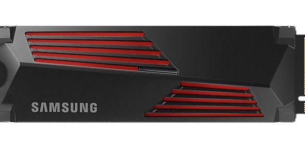 Samsung 990 Pro 1TB with Heatsink Gen4 NVMe SSD 7450MB/s 6900MB/s R/W 1550K/1200K IOPS 600TBW 1.5M Hrs MTBF for PS5 5yrs Wty