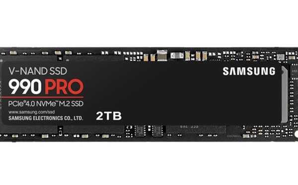 Samsung 990 Pro 2TB Gen4 NVMe SSD 7450MB/s 6900MB/s R/W 1550K/1200K IOPS 1200TBW 1.5M Hrs MTBF for PS5 5yrs Wty
