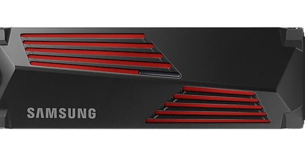 Samsung 990 Pro 4TB with Heatsink Gen4 NVMe SSD 7450MB/s 6900MB/s R/W 1600K/1550K IOPS 2400TBW 1.5M Hrs MTBF for PS5 5yrs Wty