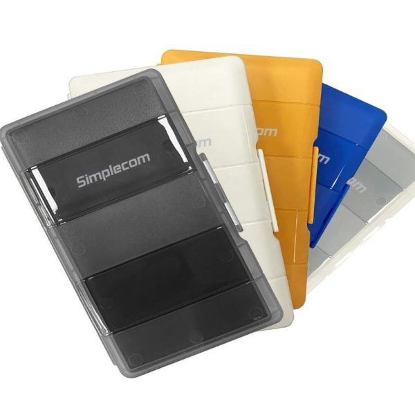 Simplecom MA024 M.2 SSD 4-Slot Protective Storage Case Holder Organizer for 4x M.2 2280 SSD Mixed colour