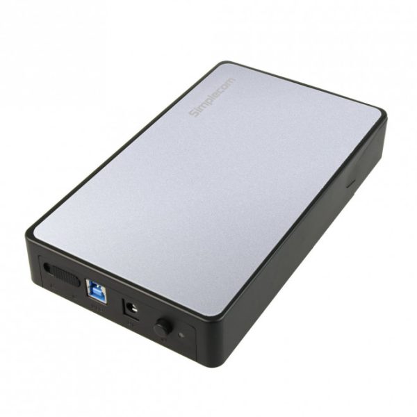 (LS)Simplecom SE325 Tool Free 3.5' SATA HDD to USB 3.0 Hard Drive Enclosure - Silver Enclosure