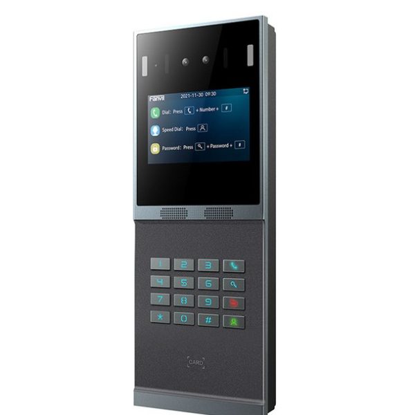 Fanvil I66 Outdoor Video Door Phone,Face Recognition Door Phone, Audio/Video Intercom,4-inch IPS Color Screen 12 Numeric Keys+4 Function Keys