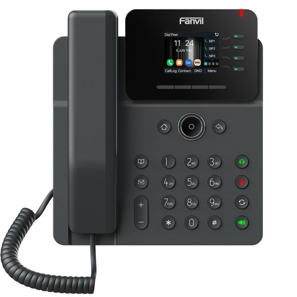 Fanvil V61W Prime Business Phone 2.4-inch color screen, HD audio, HAC, Wi-Fi. Bluetooth, PoE Support 6-way Audio conference, EHS